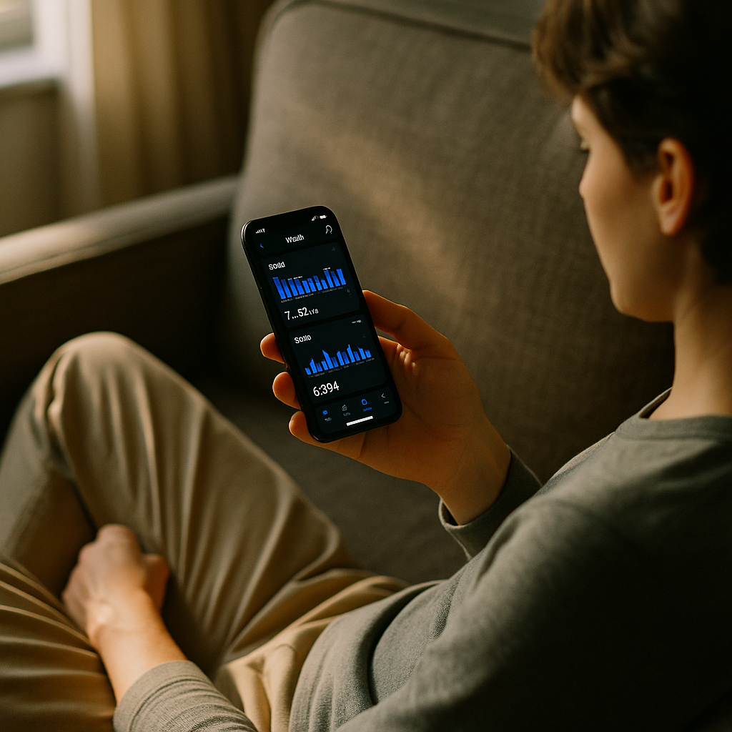 Reviewing health app data to adjust daily health habits