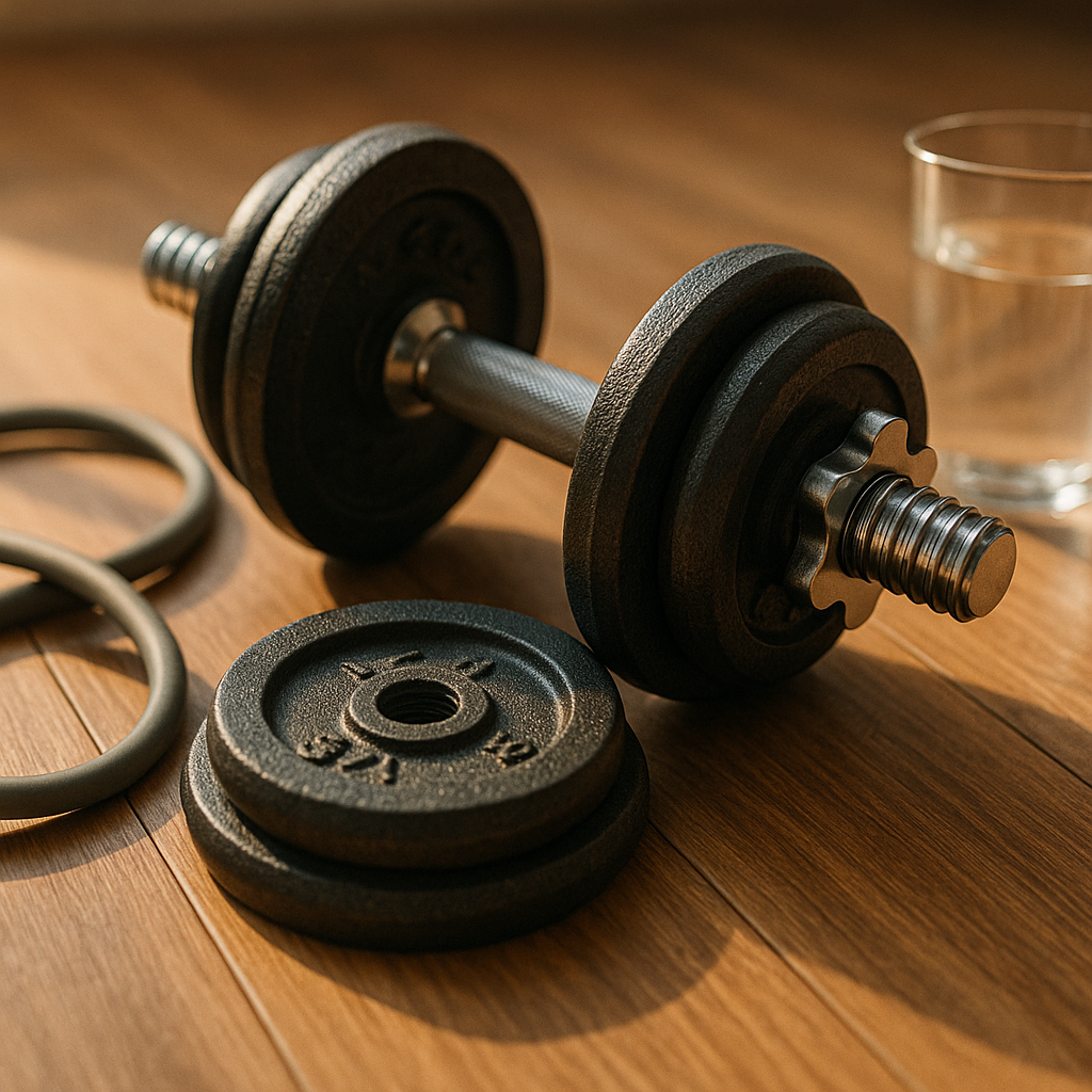 Resistance training equipment relevant to strength training over 50 UK guidelines