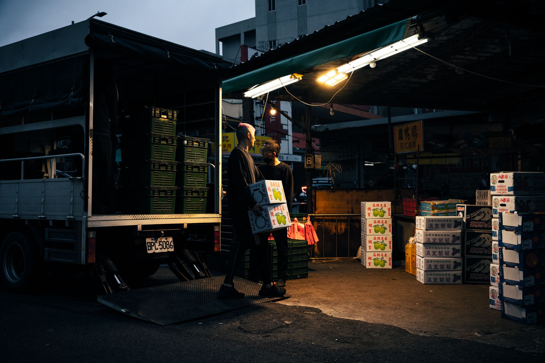 Warehouse worker on night shift, representing the shift work metabolic health risks in UK logistics