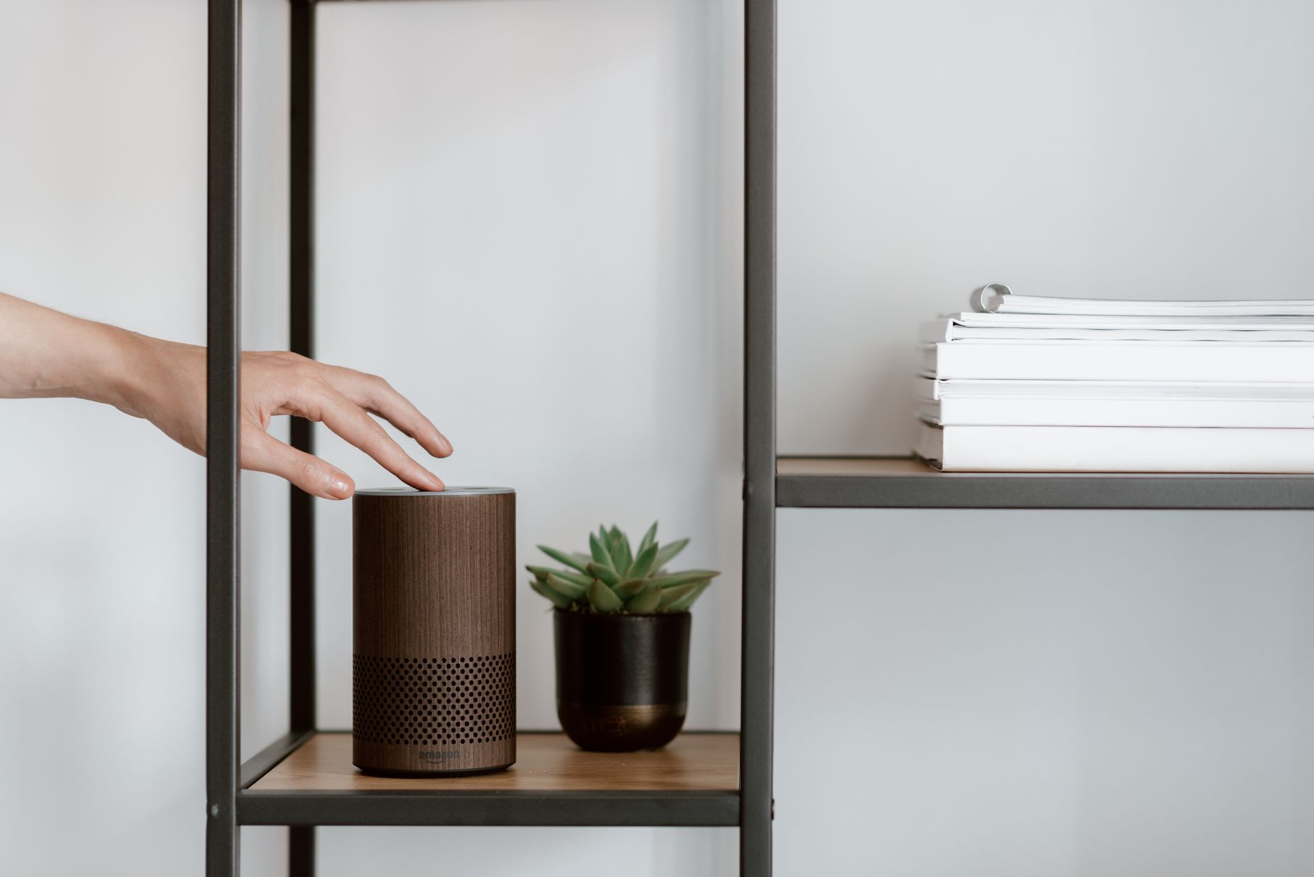 Smart speaker on a kitchen counter illustrating voice assistant health data UK concerns